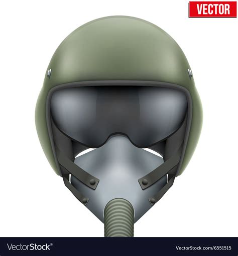 Military Flight Fighter Pilot Helmet Royalty Free Vector