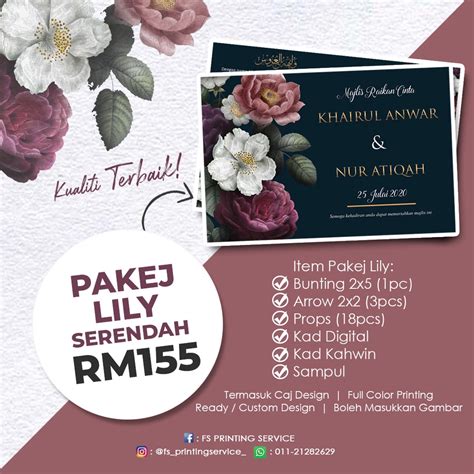 Pakej Kad Kahwin Termurah Rm155 Shopee Malaysia