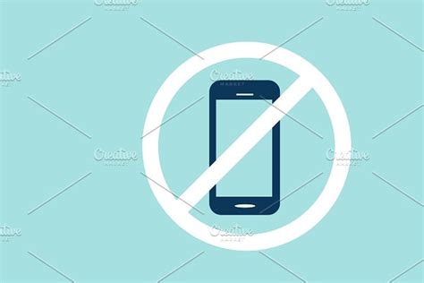 No Cell Phone Sign Vector Pre Designed Illustrator
