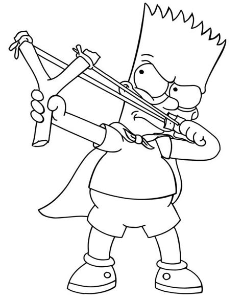 Sapanlı Bart Simpson Boyama Sayfası Boyama Online