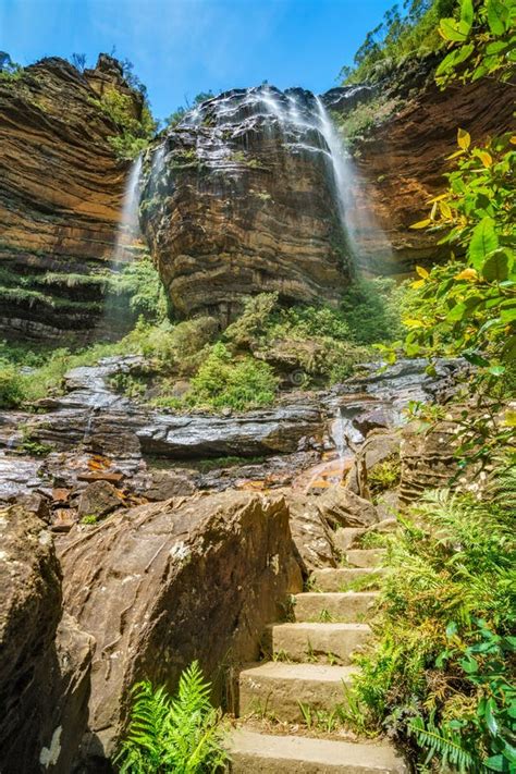 Beautiful Waterfalls Wentworth Falls Blue Mountains Australia 56