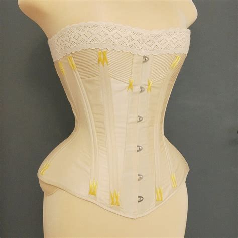 Victorian Corset Natural Form Made To Measure Silk With Spoon Etsy