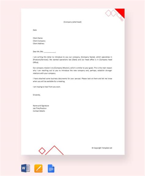 Free 15 Company Introduction Letter Templates In Ms Word Pages Pdf