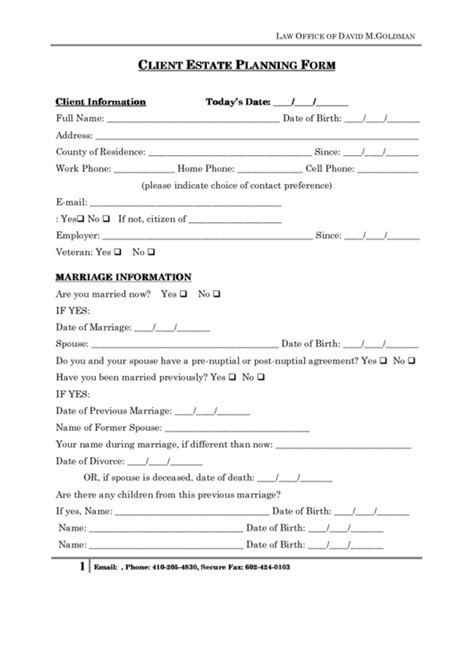 Free Printable Estate Planning Forms Print Or Download Your Document For Free Printable