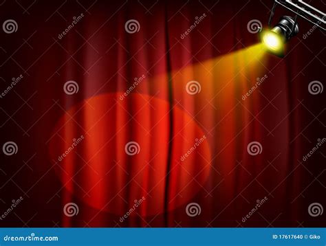 Spotlight On Stage Curtains Stock Photo Image 17617640