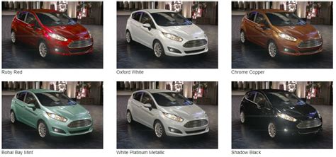 See The Available Color Choices For The 2017 Ford Fiesta Heritage Ford