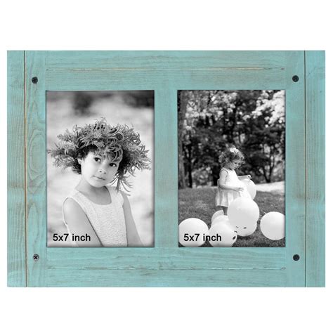 Buy Tneltueb 5 X 7 Rustic Shabby Chic Frame Turquoise Blue Distressed