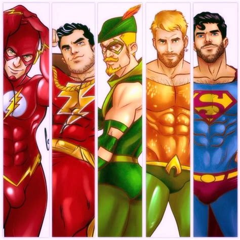 Photos Your Favorite Super Heroes As Gay Fantasy Pin Up Hunks Gay Art Gay Comics Superhero Art