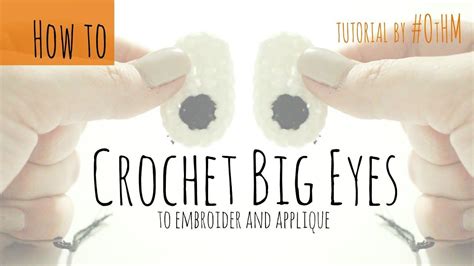 Unpin the dummy eye and examine the shape. How to Crochet Big Oval Eyes & Embroider black circles ...