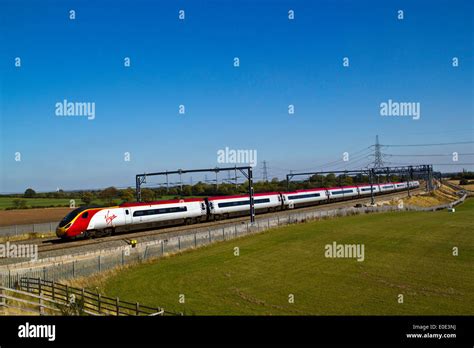 Virgin Trains Pendolino Class High Speed Passenger Train In The Tamworth Lichfield Area Of
