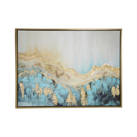 Gold Contemporary Abstract Canvas Wall Art 40 X 40 In Goldwhite By