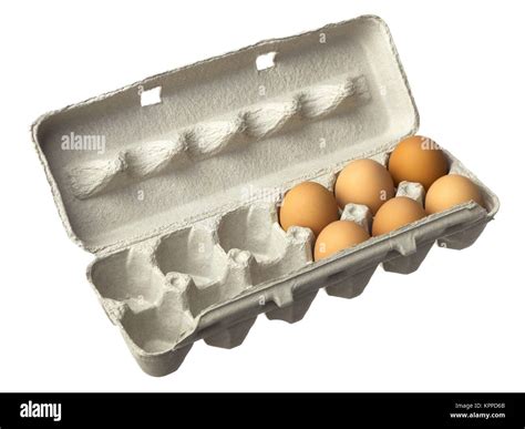 Carton Of Six Eggs Cut Out Stock Images And Pictures Alamy