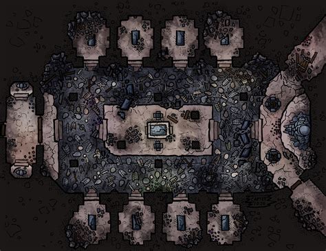 Dungeon Ritual Chamber 22x17 Rbattlemaps