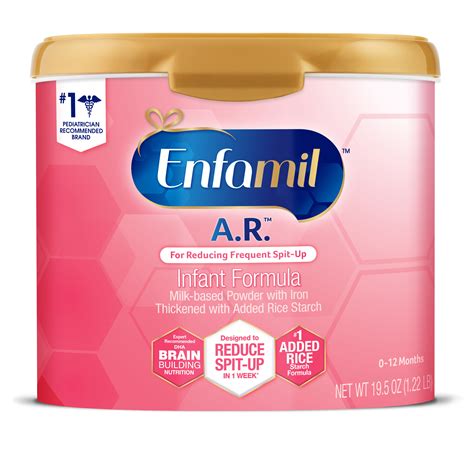 Enfamil A R Infant Formula For Spit Up Powder 19 5 Oz Reusable Tub