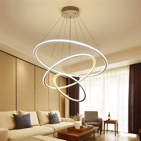 Chandeliers Chandeliers Acrylic Led Chandelier Modern Round Ring