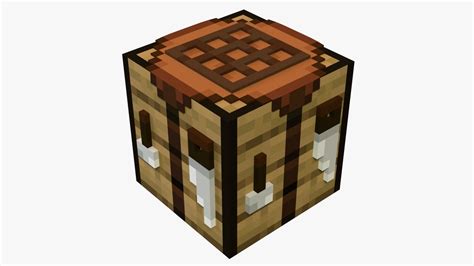3d Model Minecraft Crafting Table Vr Ar Low Poly Cgtrader