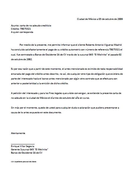 Carta De No Adeudo Ejemplos Y Formatos Word PDF