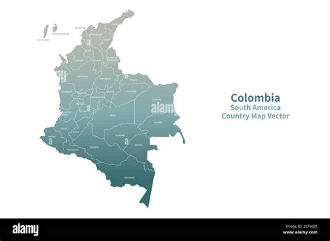 Mapa Vectorial De Colombia Mapa Del País Serie Verde Imagen Vector De