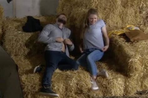Emmerdale Spoilers Rebecca White And Ross Barton Have Sex In Barn Daily Star