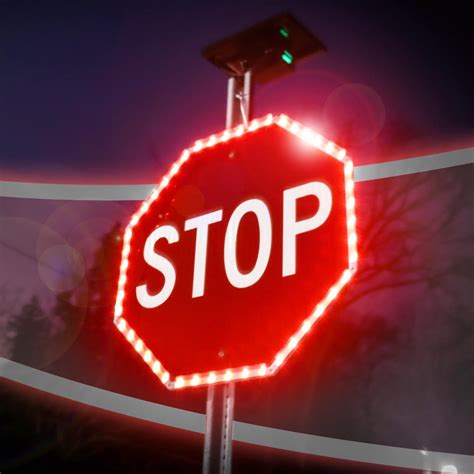 Solar Led Stop Sign Keep Roadways Safe Mag Led