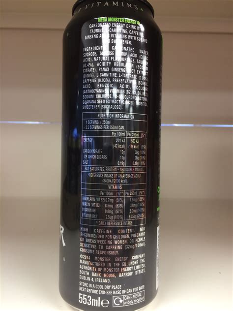 Monster Energy Drink 553ml Re Sealable And Low Price Foods Ltd