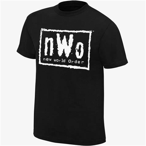Nwo New World Order Mens Wwe Retro T Shirt Black And White