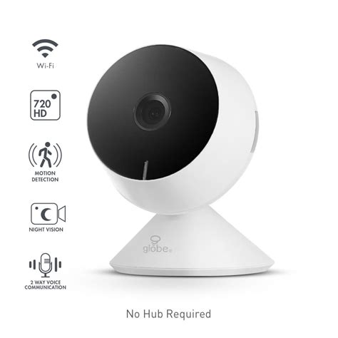 Globe Electric 50054 Wifi Smart Indoor Security Camera White Ebay