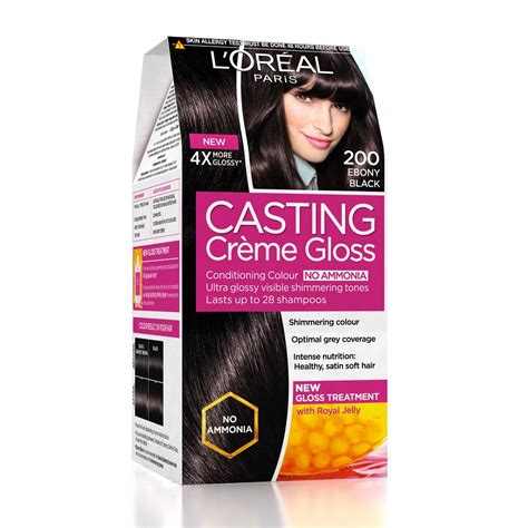 Loreal Paris Casting Creme Gloss Hair Color Ebony Black 200 Harish