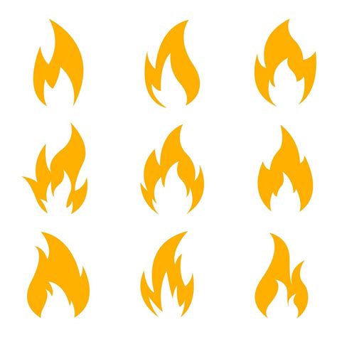 Conjunto De Iconos De Fuego Aislado Sobre Fondo Blanco Vector En Vecteezy