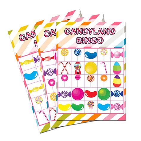 Candy Themed Bingo Cards Free Printable