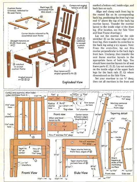 587 Contemporary Dining Chair Plans Furniture Plans And Projects