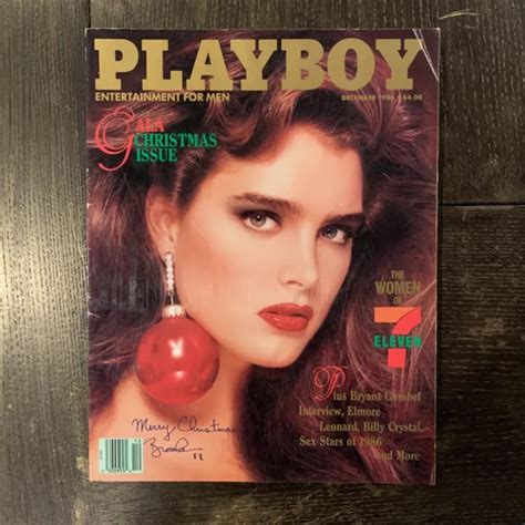 Playboy Magazine December 1986 Brooke Shields Cover Thick Christmas