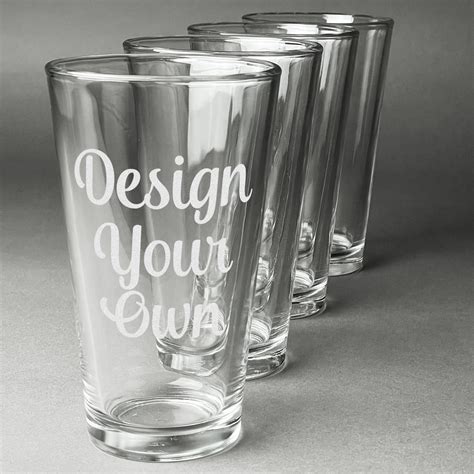 Design Your Own Beer Glasses Set Of 4 Youcustomizeit