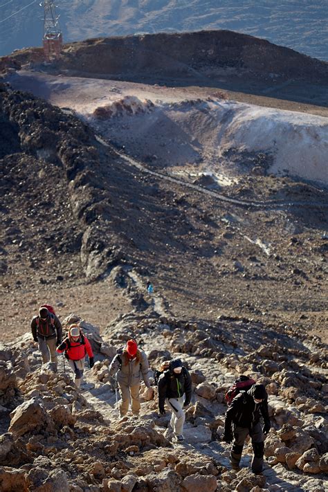 Climbing Mount Teide Along The Montaña Blanca Trail Volcano Teide