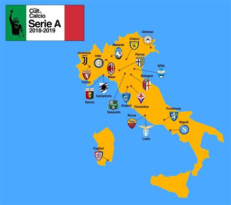 90min ranks the top 22 highest paid footballers in serie a, including cristiano ronaldo, paulo dybala and romelu lukaku. The (Provisional?) Map of Italian Serie A 2018-2019 - The ...