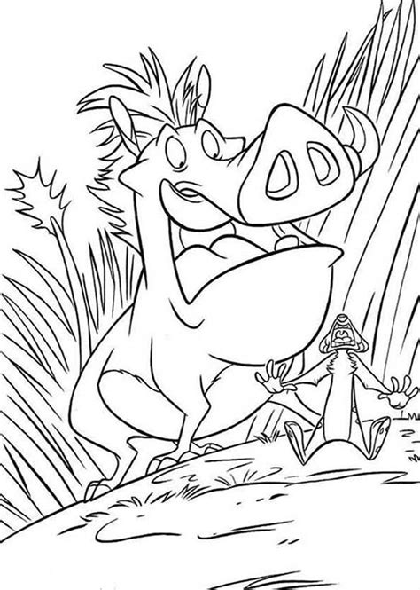 Pin On Timon And Pumbaa Coloring Pages