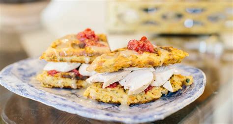 They're easy to make any time of year with roasted deli turkey and a box of corn stuffing. Leftover Turkey Sandwich on Dressing Waffles | Dressing recipes cornbread, Turkey sandwiches ...