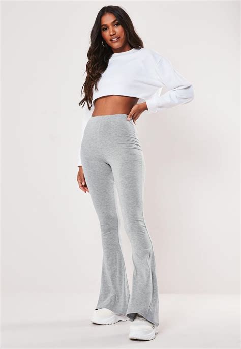 Gray Basic Jersey Flare Pants Sponsored Basic Ad Gray Jersey