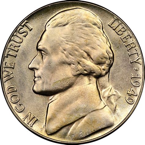 1949 5c Ms Jefferson Five Cents Ngc
