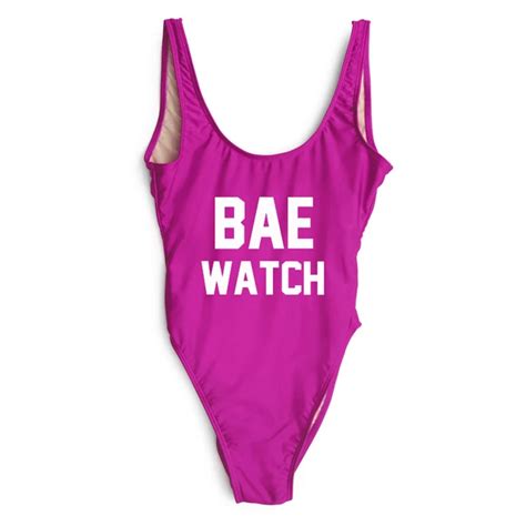 bae watch swimwear women new letter print one piece swimsuit bathing suit red monokini high cut