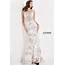 Jovani 04332  Off White Sequin Embellished Sheath Evening Dress