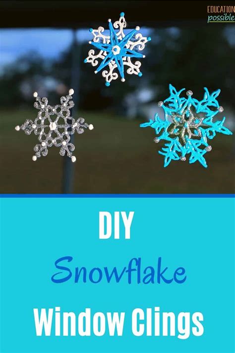 Easy Diy Snowflake Window Clings For Tweens To Make
