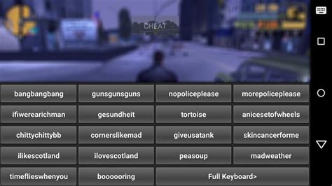 List Of All Cheat Codes For Gta 3 On Android