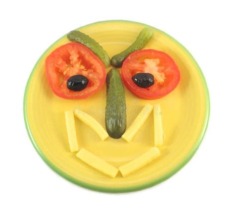 Funny Salad Head Stock Image Image Of Olives Tomatoes 6244713
