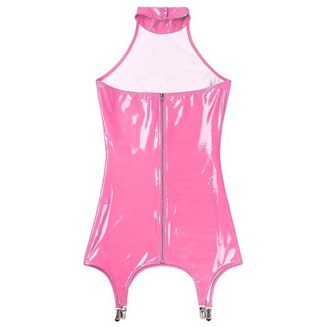 Pink Latex Dress Ddlg Dress Slutty Pvc Dress Etsy