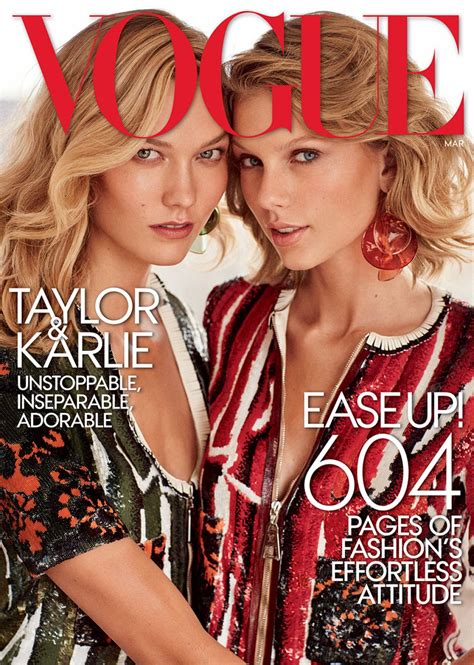 Taylor Swift And Karlie Kloss Vogue Magazine March 2015 Issue Celebmafia