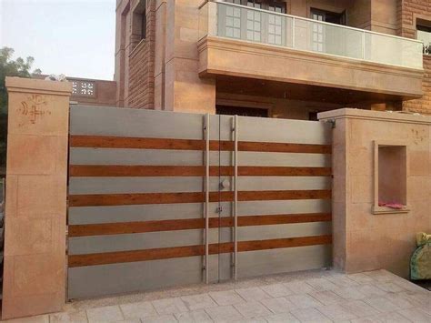 34 Amazing Steel Gate Design Ideas Match With Any Home Design Steel
