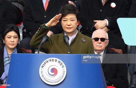 park geun hye south korea s president salutes during her news photo getty images