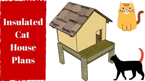 Add a few coats of paint or stain to the components, to protect them from decay. Insulated Cat House Plans - YouTube