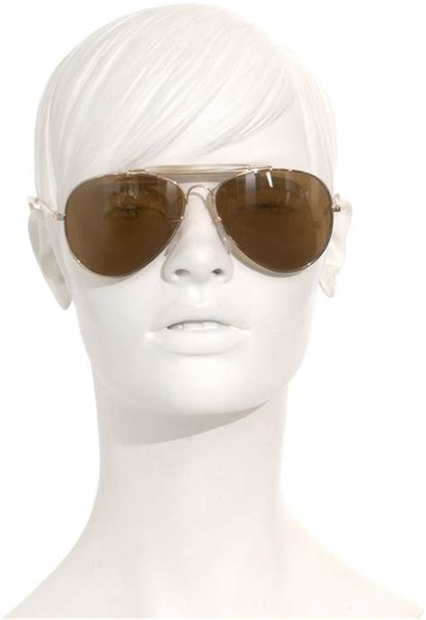 Celine Pilot Aviator Sunglasses In Gold Lyst